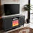 Mid Century Modern TV Stand With Fireplace And Functional Storage