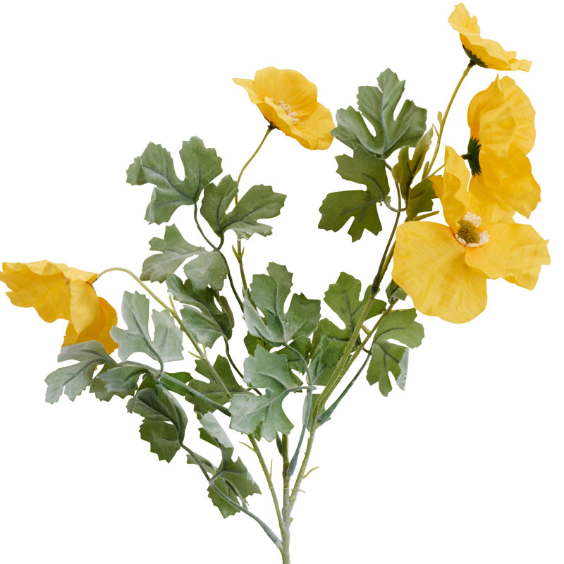 Fleur de coquelicot artificielle Elements, 25 po