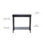 Console Elegant Hemenway 28 po - Finition neutre, pieds tournés et tablette de rangement inférieure fonctionnelle-1070628572