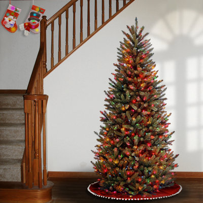 Natural Fraser Slim Fir Tree with Multicolor Lights