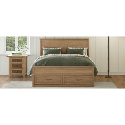 Modern Wood Storage Bed Frame with 6 Drawers,Platform Bed with Wooden Slats Support