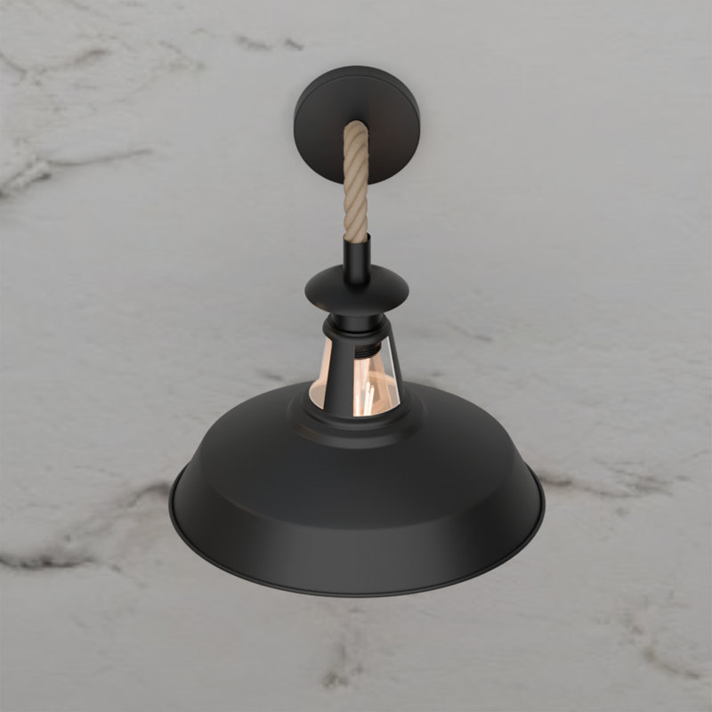 Mairead Candle Wall Light, Yes, Black Inner White