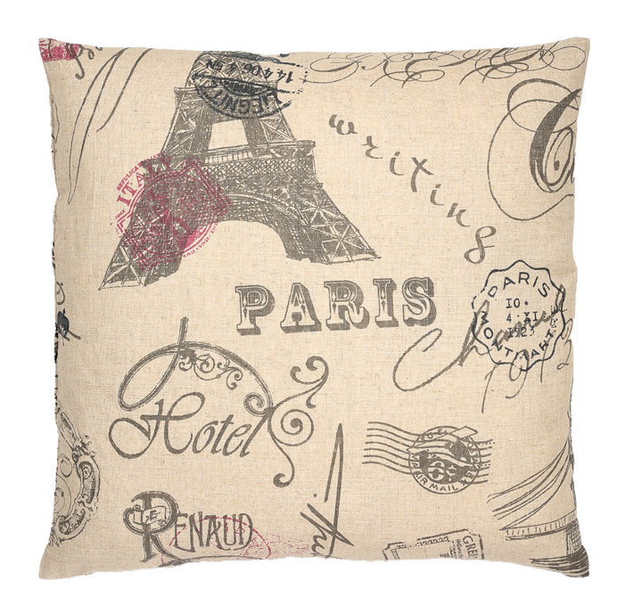 Laval Linen Reversible Throw Pillow, Polyester, 18" x 18" x 6"