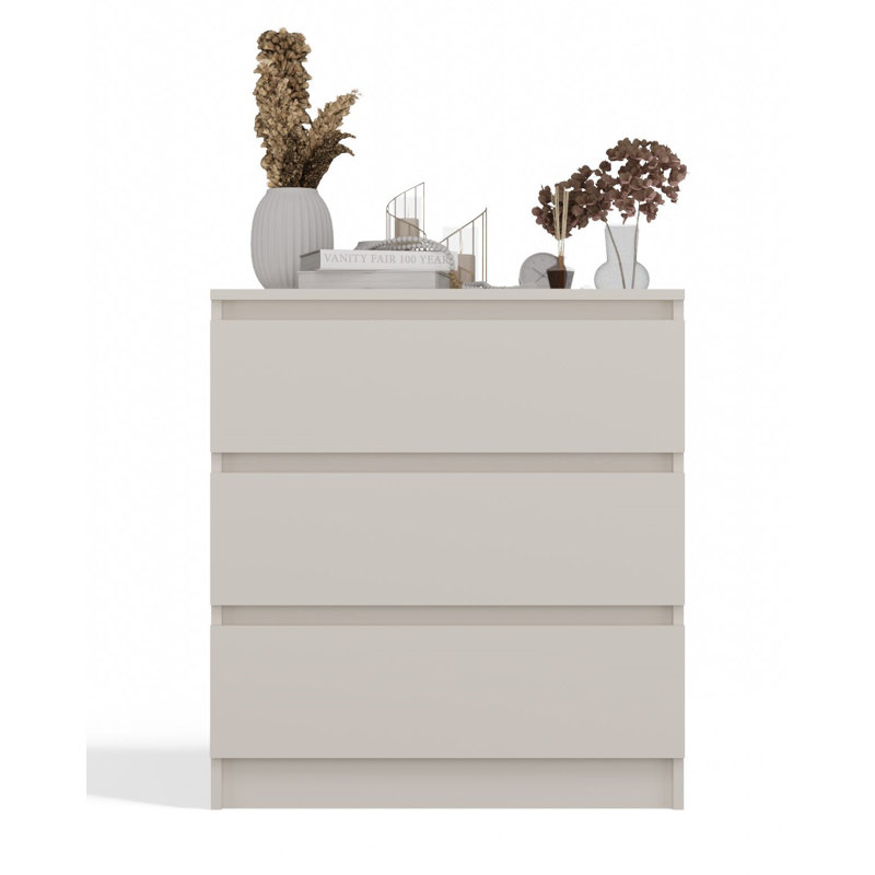 Traynor 70cm W 3 - Drawer Chest of Drawers, Beige