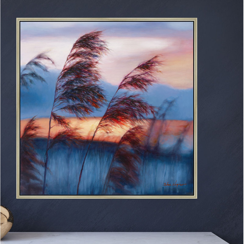 Pampas Grass At Dusk Painting, Champagne