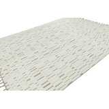 Rug & Kilim’S Contemporary Rug In White With High-Low Geometric Patterns