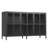 Metal Accent Cabinet with Three Tempered Glass Doors - Adjustable Feet, Multi-Room Use-106647173