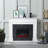 Cambridge Sofia 53-in. Electric Fireplace Mantel with Marble Inlay and Log Display-136098091