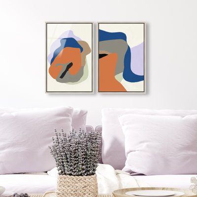 Together Set High-Gloss Frameless Acrylic Glass Wall Art Abstract Print by Oliver Gal, Ready to Hang, 10 x 15