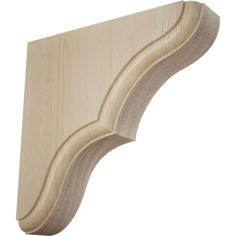 Support en bois Stratford, Hévéa, H 5,50 po x l 1,75 po x P 5,50 po