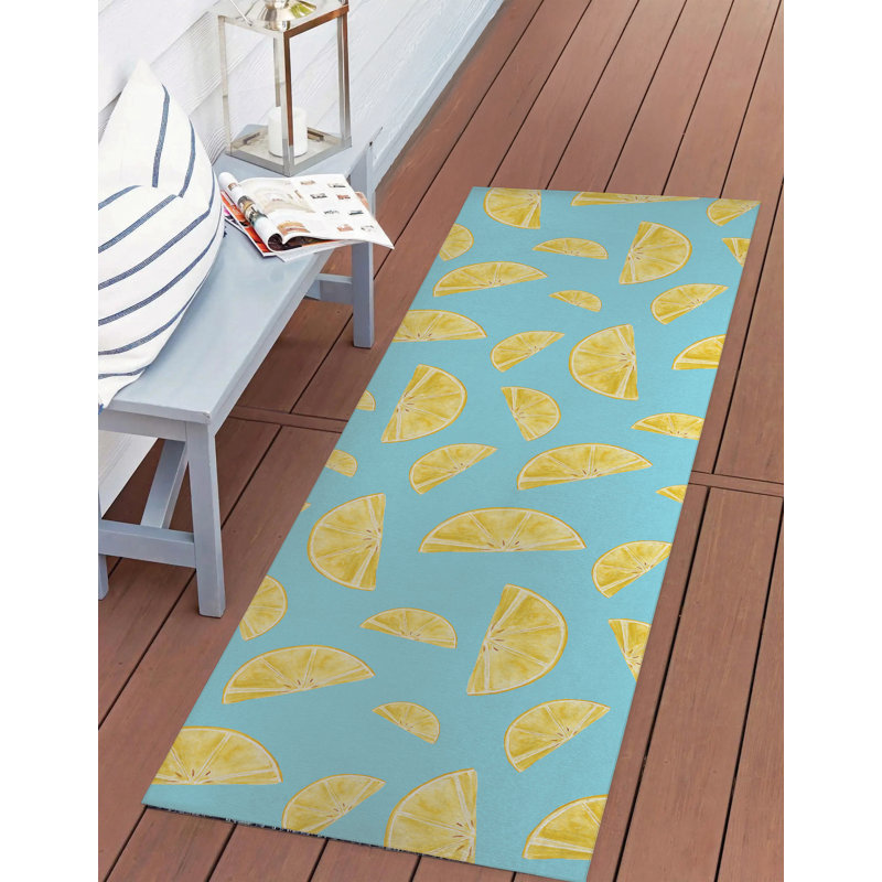 Tapis d'été Summer Lemon, Tapis de couloir 2 pi 6 po x 8 pi