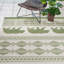 Tapis intérieur / extérieur en polypropylène tissé à plat à la main beige vert crème Solterra Timberline-114547491