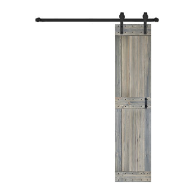 H Series Color Finished Sliding Barn Door With Hardware Track-Assembly Required