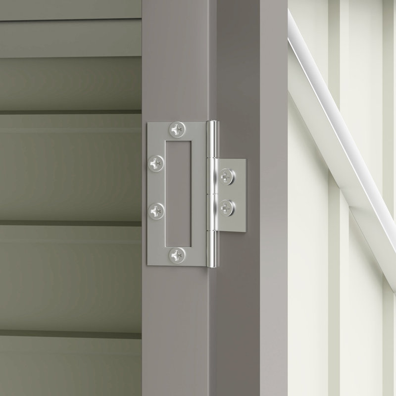 Abri de jardin 8 x 4 pi en métal avec 2 évents, gris clair