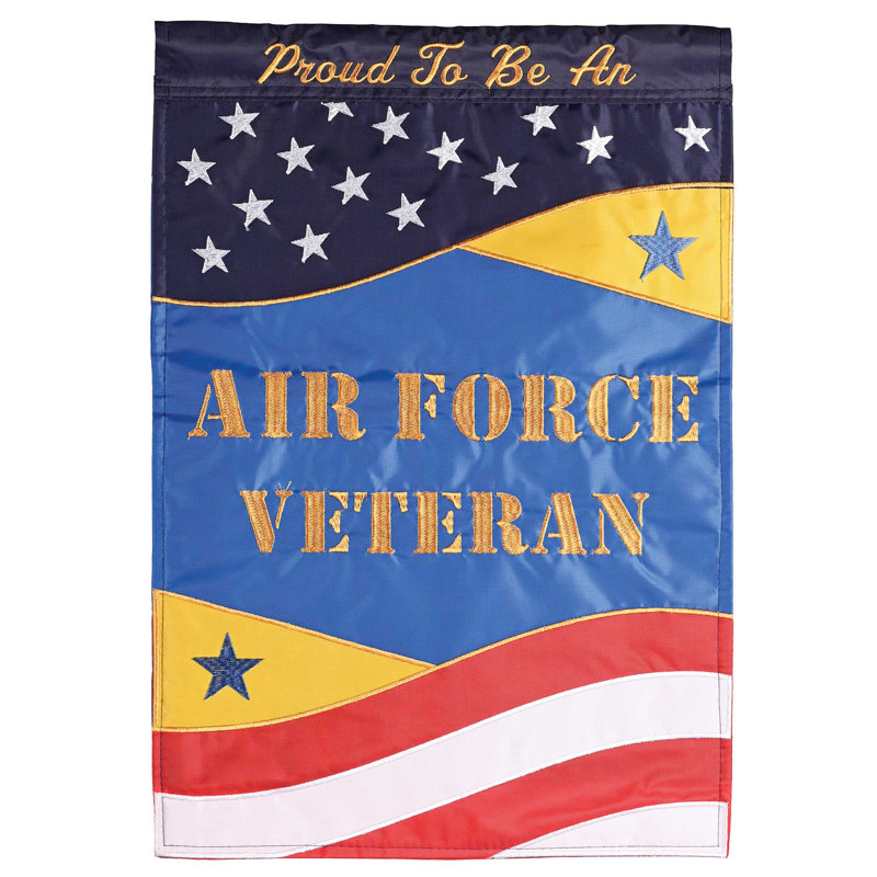 Drapeau de jardin en polyester 18 x 13 po Proud Air Force