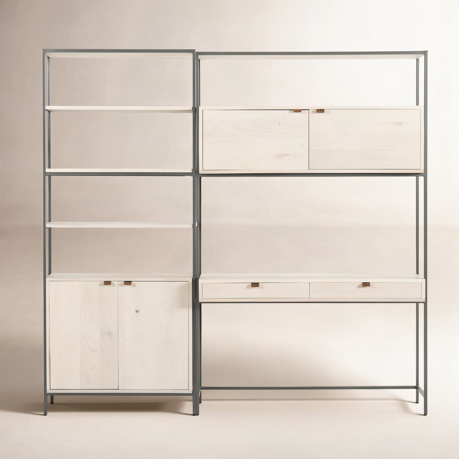 Loki 85 " Desk, Dove Poplar