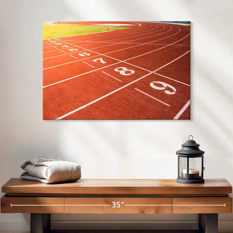 Numbered Tartan Track, 16" H x 24" W