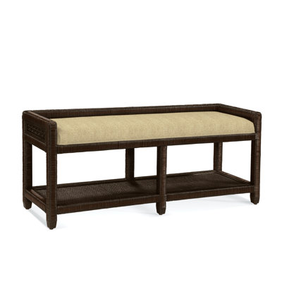 Glinda Wicker Shelves Storage Bench by Birch Lane