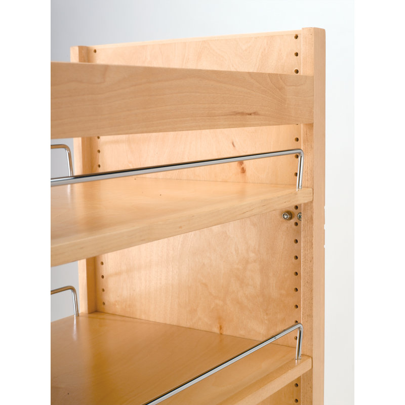 Rev-A-Shelf Wood Tall Cabinet Pull Out Pantry Organizer with Soft Close, 5" W