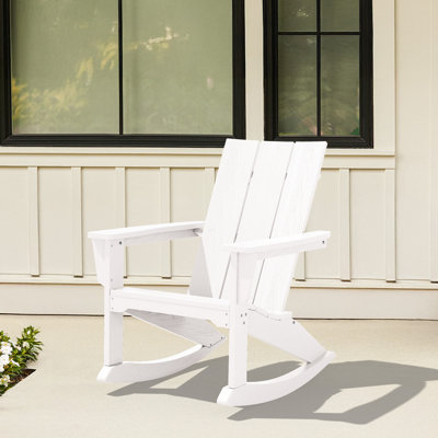 Wolak HDPE Rocking Adirondack Chair by Rosecliff Heights