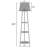 62.4'' Gold/Clear Column Floor Lamp with Outlet