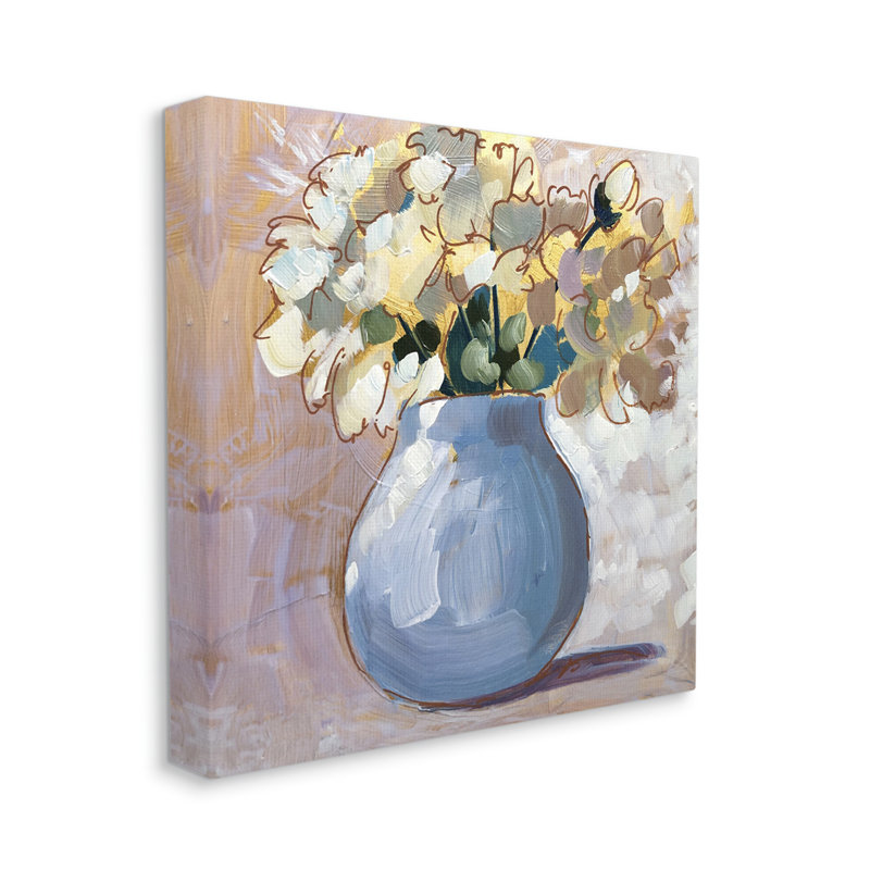 "Layered Flower Arrangement Blossoms Bouquet", peinture sur toile par Sue Riger, H 24 po x l 24 po x P 1,5 po