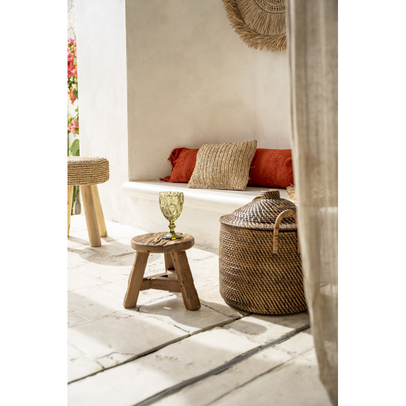 Claiton Solid Wood Accent Stool