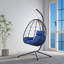 Fauteuil à œufs avec support Balancelle d'extérieur pour l'extérieur en osier-531671053