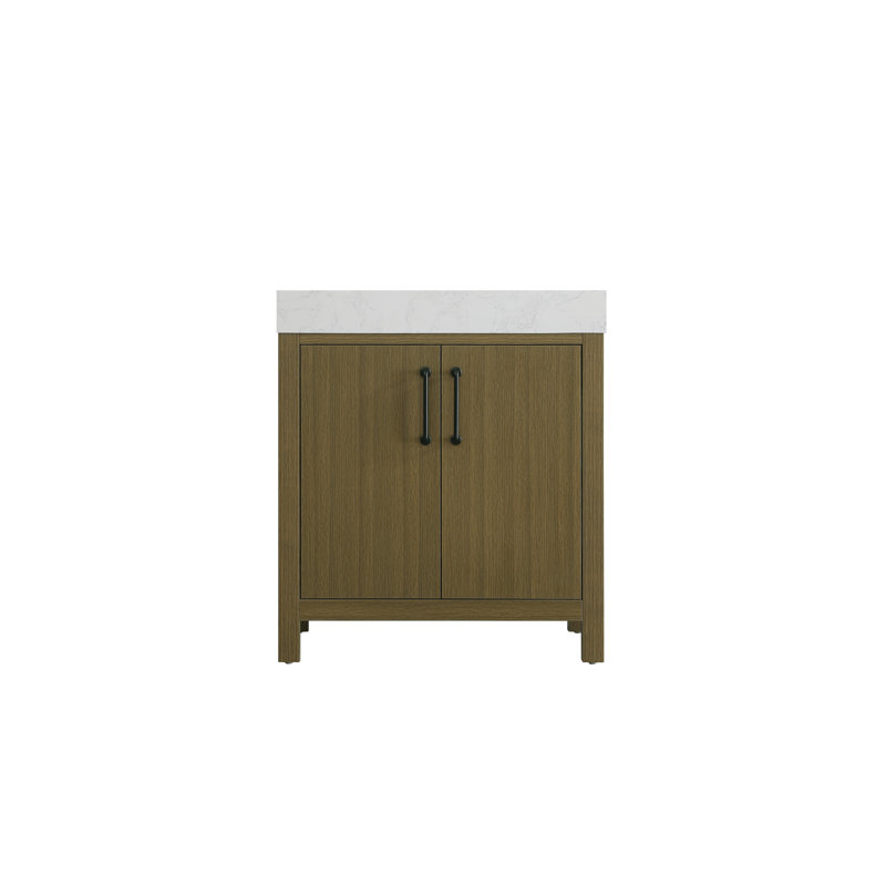 Meuble-lavabo simple 30 po_Traditional_VF60630, Brun châtaigne