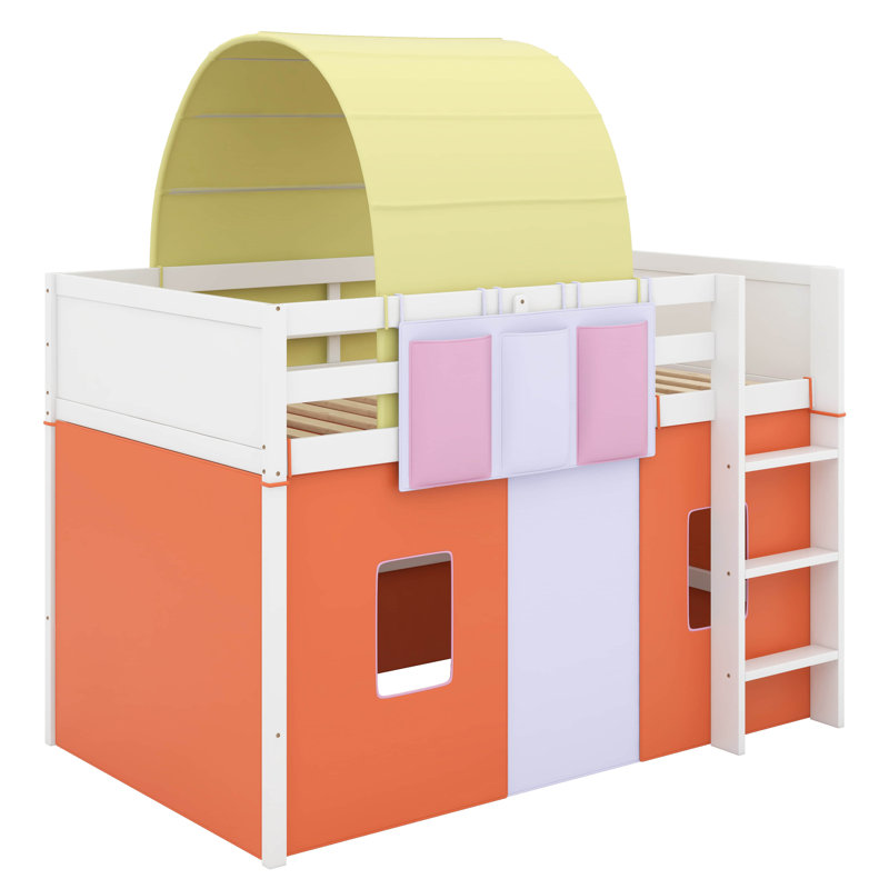 Lit mezzanine simple Babiarz Kids, Orange