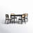 Nancy 4 - Person Four Leg Dining Set-747334139-747334136