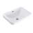 Bathroom Vessel Sink 20.6'' x 14.7'' Semi Recessed Bathroom Sink Rectangular Drop In Sink with Overflow White Ceramic Modern Vessel Sinks for Bathroom