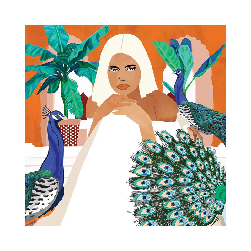 Indian Vacay - Painting on Canvas, Wrapped Canvas, 30.48cm H x 30.48cm W x 1.91cm D