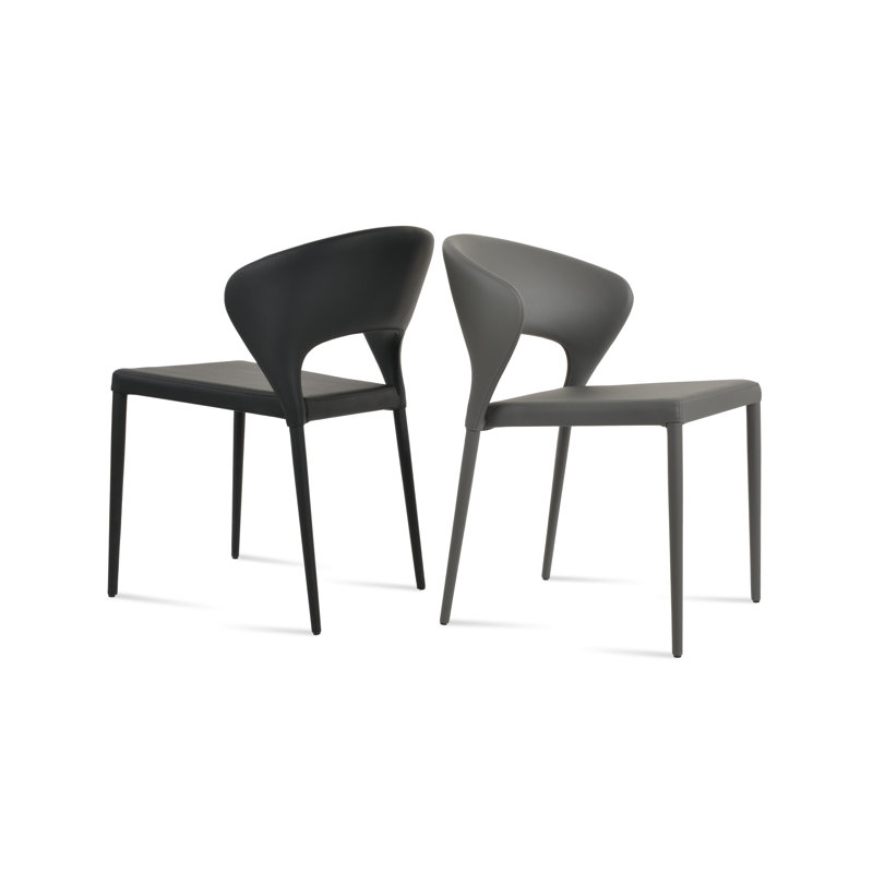 Prada Stackable Side Chair, Black