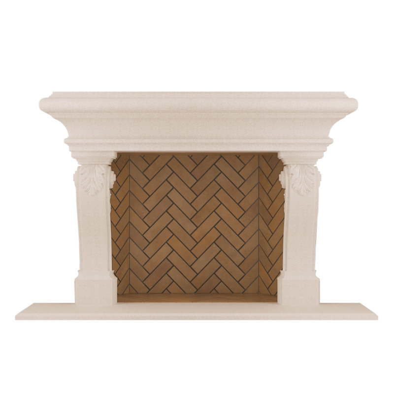 Adana Fireplace Surround, Acid Wash Beige