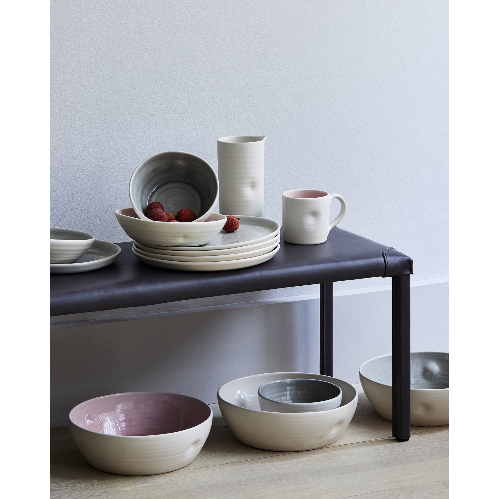 Pinch Stoneware Salad Bowl, Aqua
