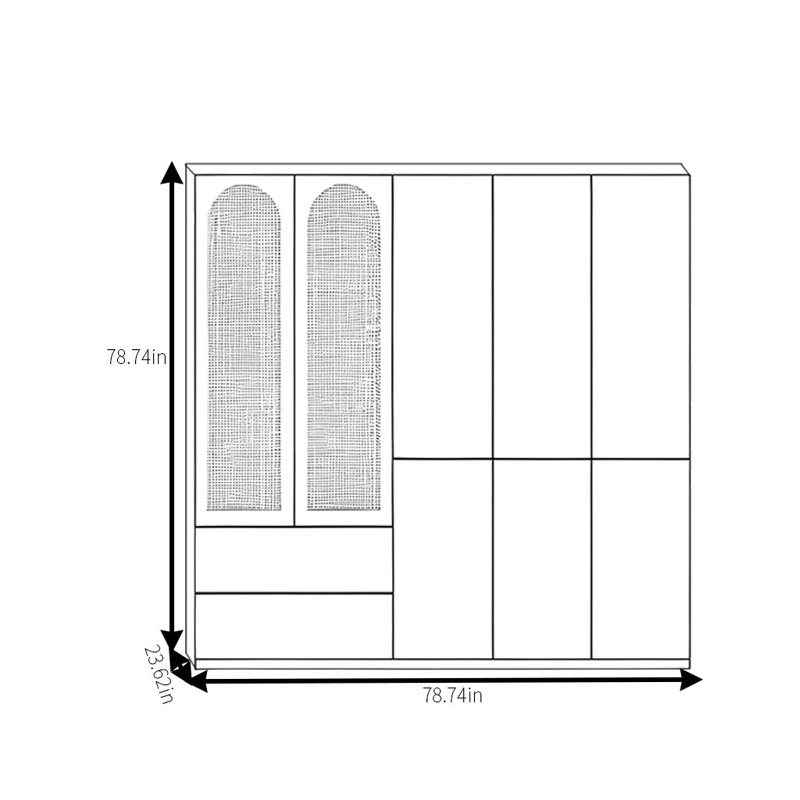 Garde-robe simple Simple, H 78,74 po x l 78,74 po x P 23,62 po