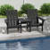 Danese All-Weather HDPE Adirondack Loveseat Chair with Table