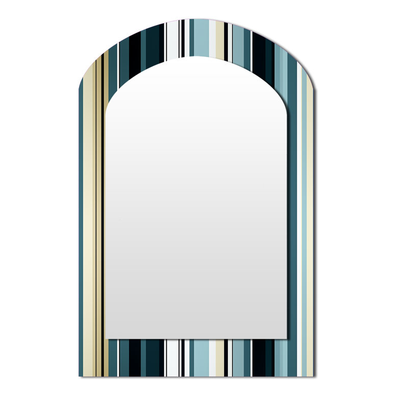 Miroir mural Classic Blue Elegance, 43 po x 33 po