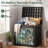 35 Gallon Black Decorative Print Resin Deck Box with Decorative Printed Panels