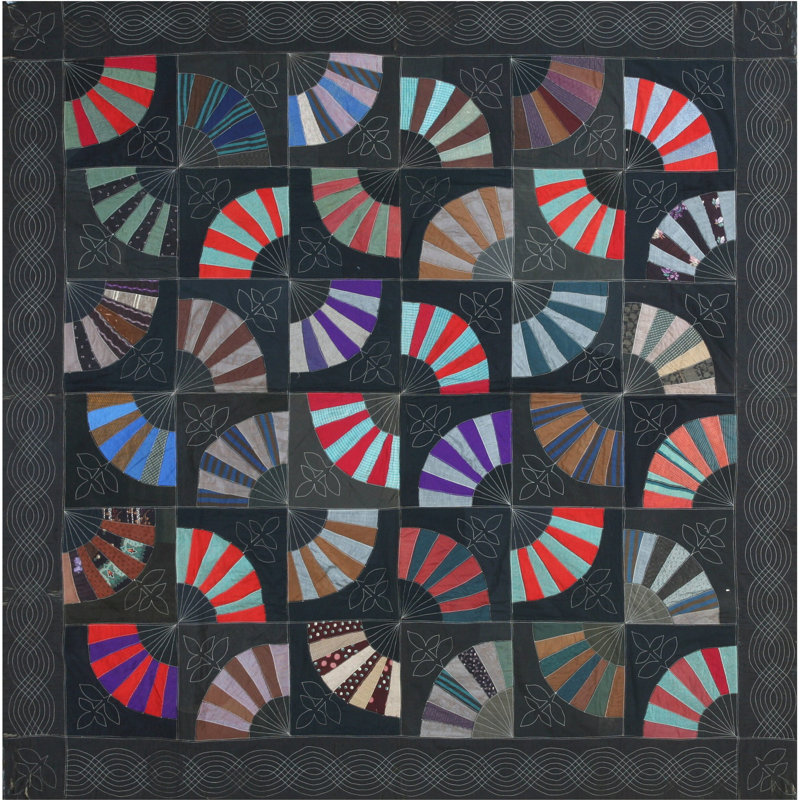 Antique America Quilt Multicolor 1890s Rug