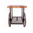 Rectangular End Table With Metal Base And Shelf