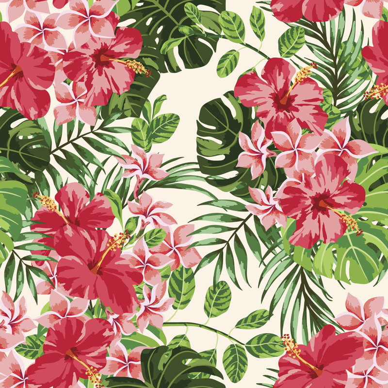 Seamless Exotic Pattern by Nata_Slavetskaya - Wrapped Canvas Print, 30cm H x 30cm W
