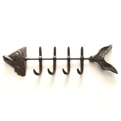 Cast Iron Fish Bones Wall Hook