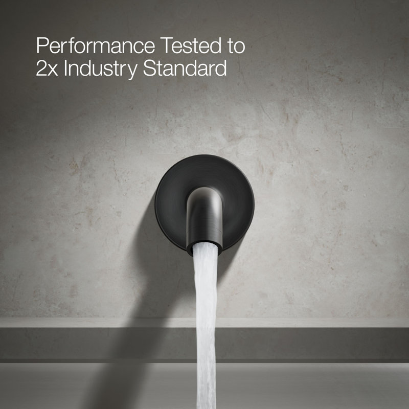 Purist® Wall Mount Non Diverter Bath Tub Spout, Vibrant Brushed Graphite