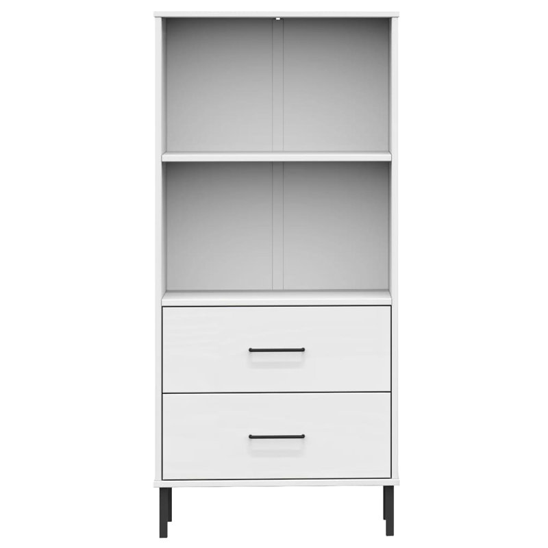 Leondre 128.5cm H x 60cm W Solid Wood Standard Bookcase, White