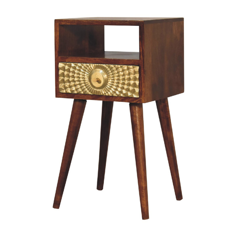 Kuziva 11.81'' W Solid Wood Nightstand