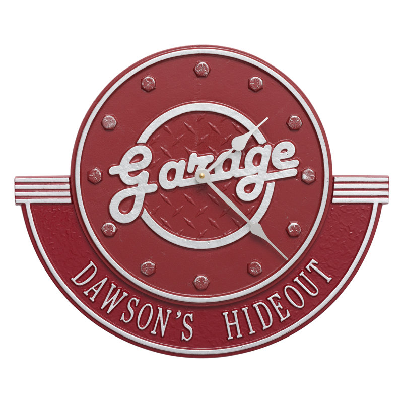 Horloge murale 12 "Garage, Oui