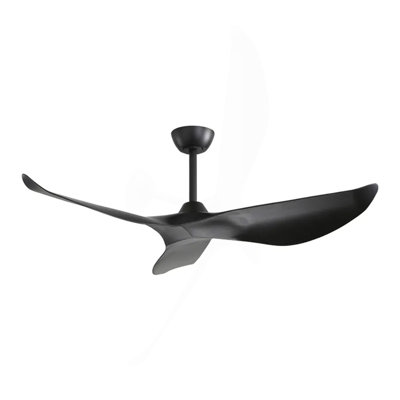 Ventilateur de plafond d'intérieur de 52 pouces sans lumière avec moteur à courant continu réversible à 3 vitesses et 3 pales ABS
