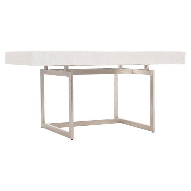 Alesio Metal Base Writing Desk with Power Outlet